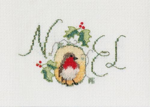 Derwentwater Designs Noel Robin cross stitch kit