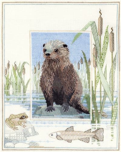 Derwentwater Designs Otter cross stitch kit