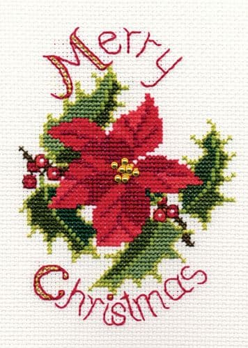 Derwentwater Designs Poinsettia & Holly cross stitch kit