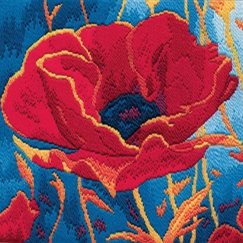 Derwentwater Designs Poppy Head long stitch stitch kit
