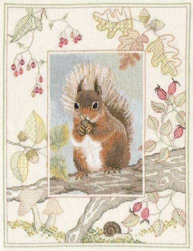 Derwentwater Designs Red Squirrel cross stitch kit