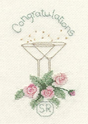 Derwentwater Designs Roses & Champagne cross stitch kit