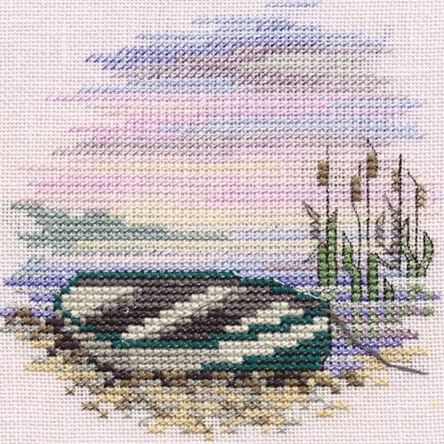 Derwentwater Designs Rowing Boat (linen) cross stitch kit