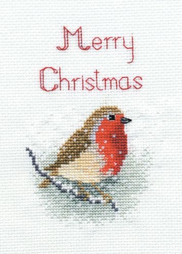 Derwentwater Designs Snow Robin cross stitch kit