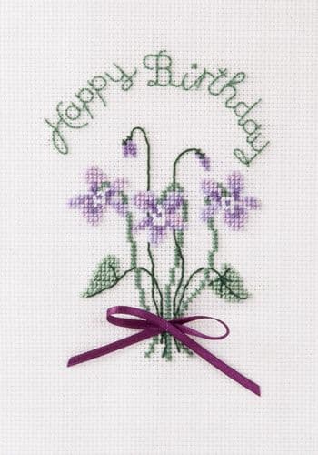 Derwentwater Designs Violets cross stitch kit