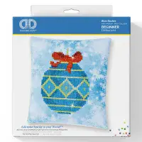 Diamond Dotz Diamond Painting Kit: Cushion: Blue Bauble