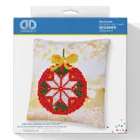 Diamond Dotz Diamond Painting Kit: Cushion: Red Bauble