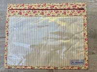 Ditsy Flowers - Handmade Project Bag with see through panel and zip