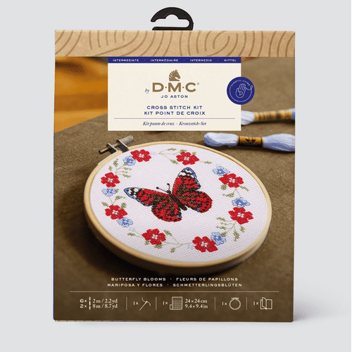 DMC Butterfly Blooms cross stitch kit