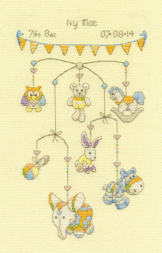 DMC Cute Mobile Sampler cross stitch kit