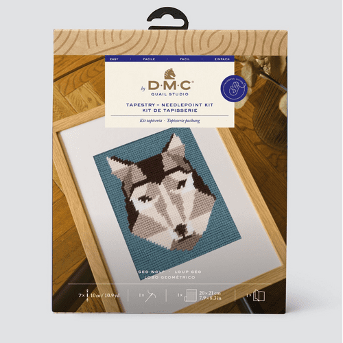 DMC Geo Wolf Tapestry Needlepoint Kit