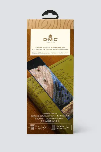 DMC Girl with a Pearl Earring Bookmark cross stitch kit