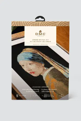DMC Girl with a Pearl Earring cross stitch kit