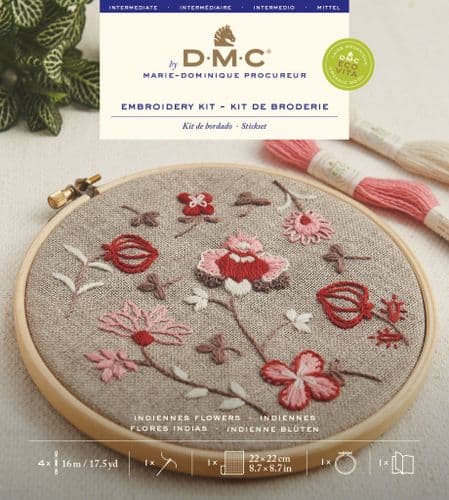 DMC Indiennes Flowers embroidery kit