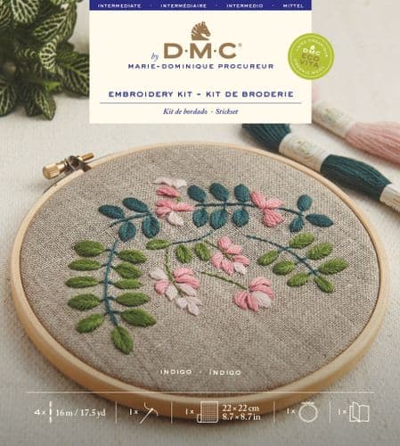 DMC Indigo embroidery kit