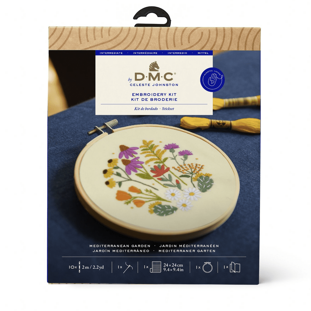 DMC Mediterranean Garden by Celeste Johnston embroidery kit
