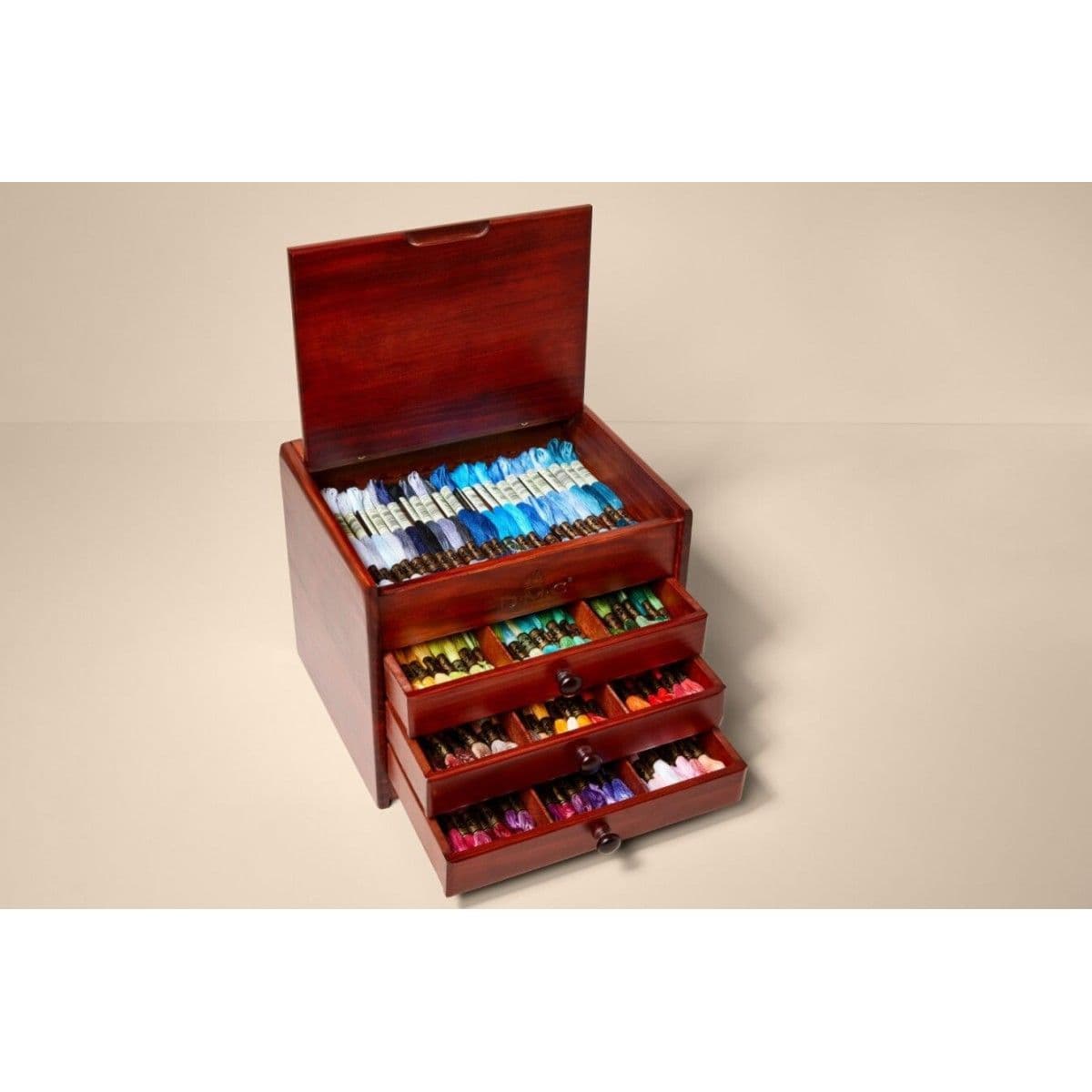 DMC Mini Wooden Collectors Box with 120 Threads and Free Chart