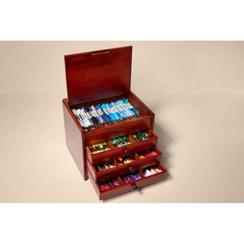 DMC Mini Wooden Collectors Box with 120 Threads and Free Chart