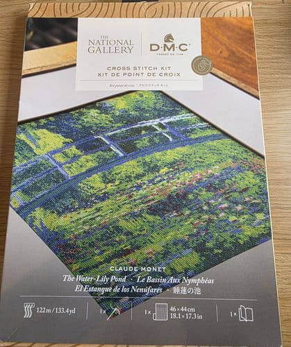 DMC Monet The Water Lily Pond cross stitch kit - SLIGHT BOX DAMAGE