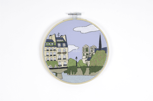 DMC Paris by Kseniia Guseva embroidery kit
