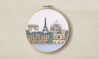 DMC Paris Landmarks embroidery kit