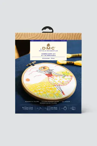 DMC Romantic Tulips by Nathalie Weinzaepflen embroidery kit