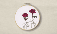 DMC Rose in Hands embroidery kit