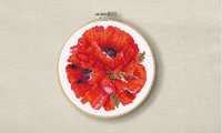 DMC Scarlet Poppies cross stitch kit