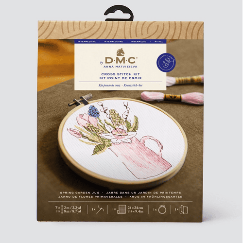 DMC Spring Garden Jug cross stitch kit