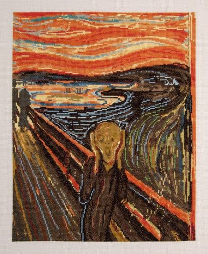 DMC The Scream Edvard Munch cross stitch kit