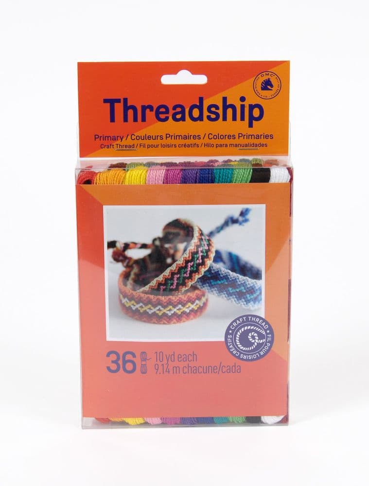 DMC Threadship - Craft Thread Pack - Primary Colours 36 Skeins