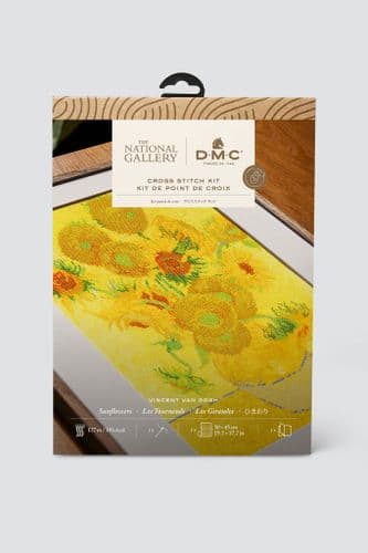 DMC Van Gogh Sunflowers cross stitch kit