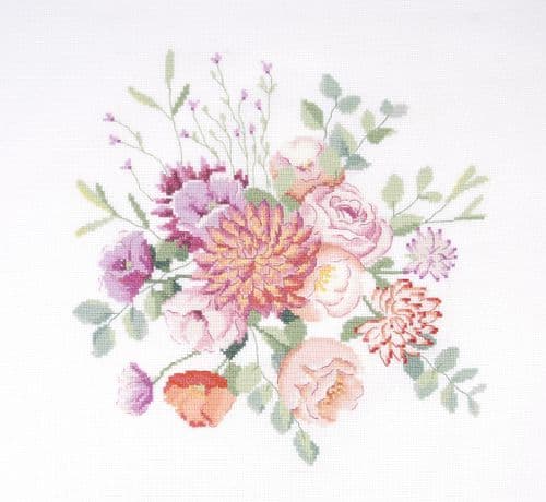 DMC Vintage Bouquet cross stitch kit