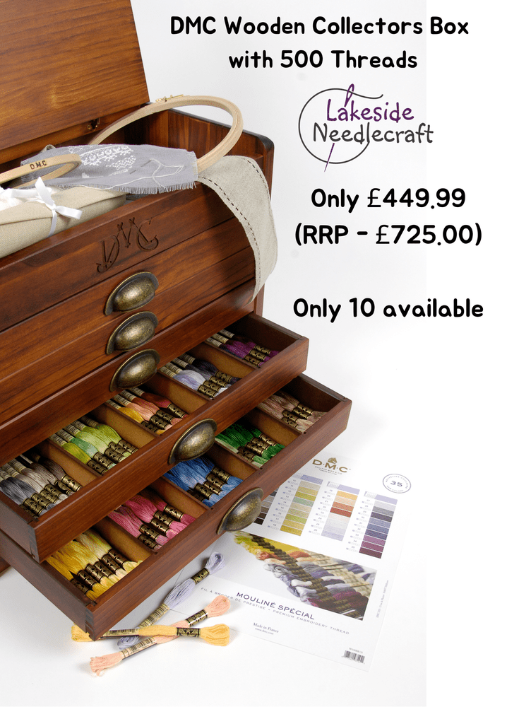 DMC Wooden Collectors Box with 500 Threads