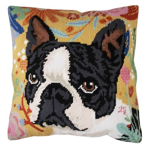 Dog cushion half cross stitch tapestry kit