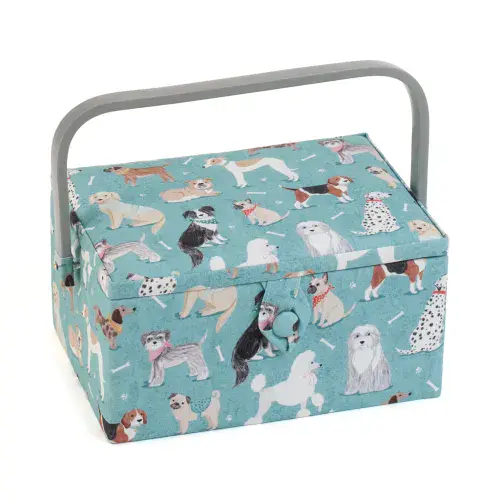 Dogs Medium Sewing Box - EXCESS STOCK
