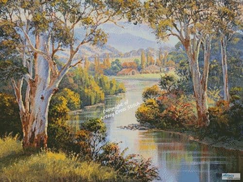 Down by the Riverside by Artecy printed cross stitch chart