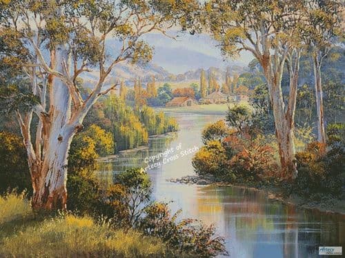 Down by the Riverside (Large) by Artecy printed cross stitch chart