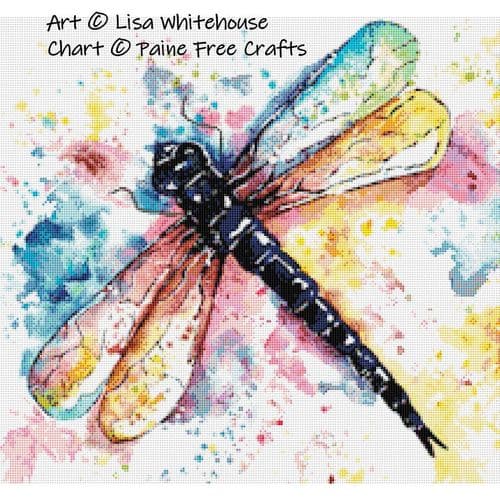 Dragonfly by Paine Free Crafts printed cross stitch chart