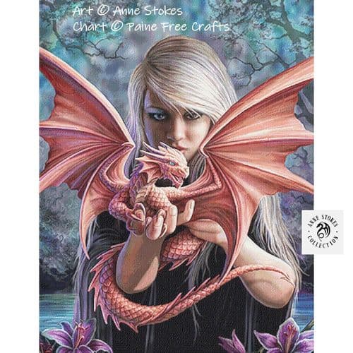 Dragonkin (Anne Stokes) by Paine Free Crafts printed cross stitch chart