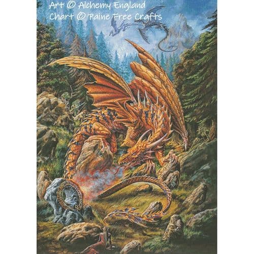 Dragons of the Runering by Paine Free Crafts printed cross stitch chart