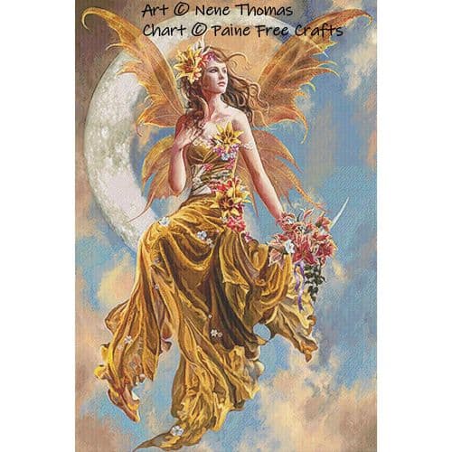 Earth Moon by Paine Free Crafts printed cross stitch chart