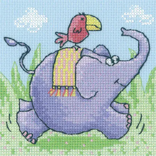 Elephant cross stitch chart - Karen Carter Collection
