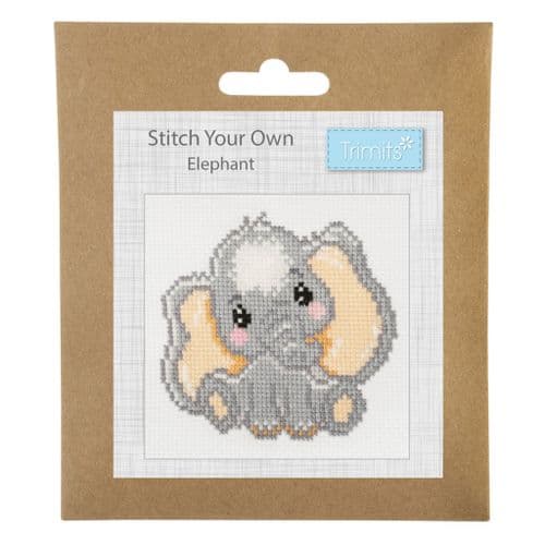 Elephant cross stitch kit