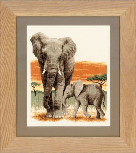 Elephant's Journey - Aida Counted Cross Stitch Kit by Vervaco