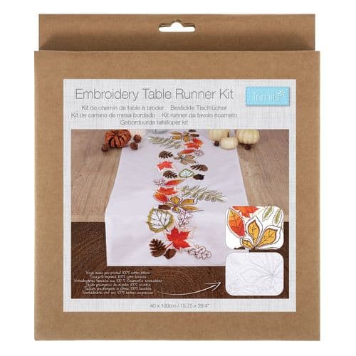 Embroidery Kit: Table Runner: Autumn Leaves