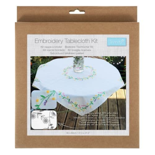 Embroidery Kit: Tablecloth: Daisy Chain