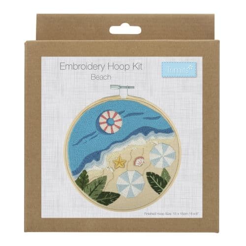Embroidery Kit with Hoop: Beach
