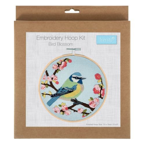 Embroidery Kit with Hoop: Bird Blossom