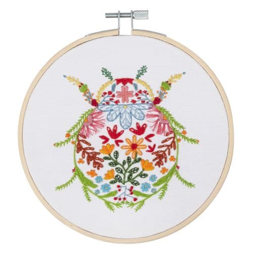Embroidery Kit with Hoop: Bug